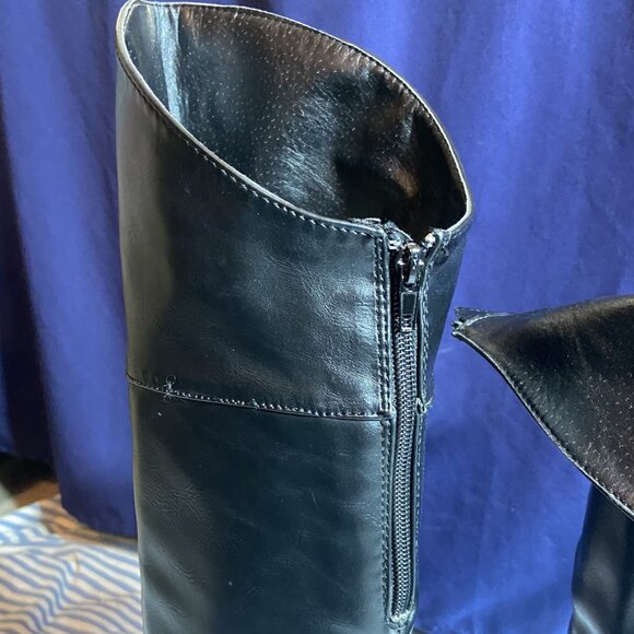 OVER THE KNEE BLACK BOOTS "PATTY"  SZ 8 PIRATE - Picture 7 of 11